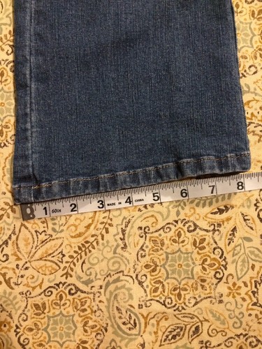 Lee Jeans Damen Designer blau 8 Petite BootCut schlank unten an der Taille Hose - Bild 9 von 11