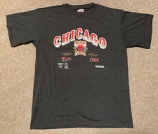 Vintage 1992 Chicago Bulls NBA Michael Jordan Single Stitch Striped T-Shirt 90s