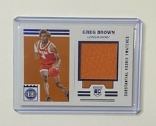 2021-22 Chronicles Draft ENCASED - Greg Brown Blue 20/99 Rookie Swatches RC