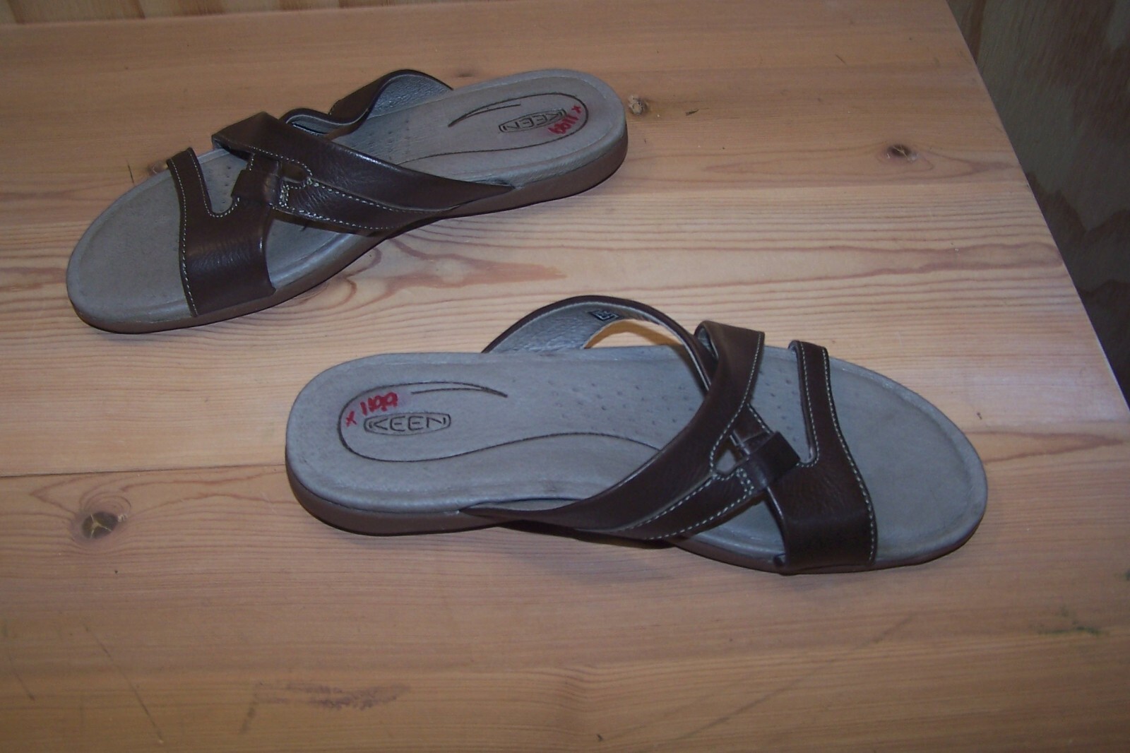 Sandali Keen donna 7 5 rosa città slide marrone cinturino pelle 1014339