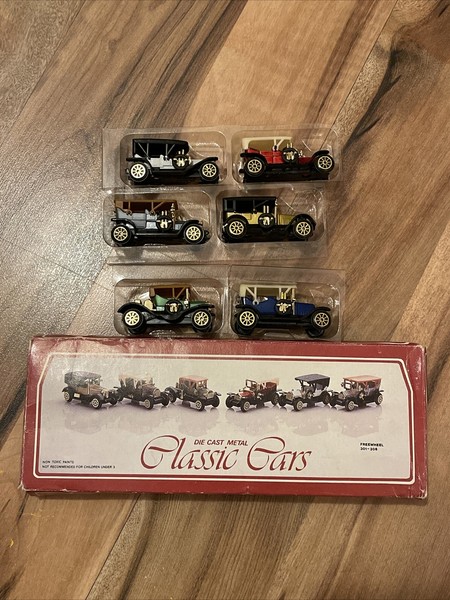 Vintage Emson Freewell Die Cast Metal Classic Cars Set Of 6 301 306 W Box Nos Setagaya Boxinggym Com