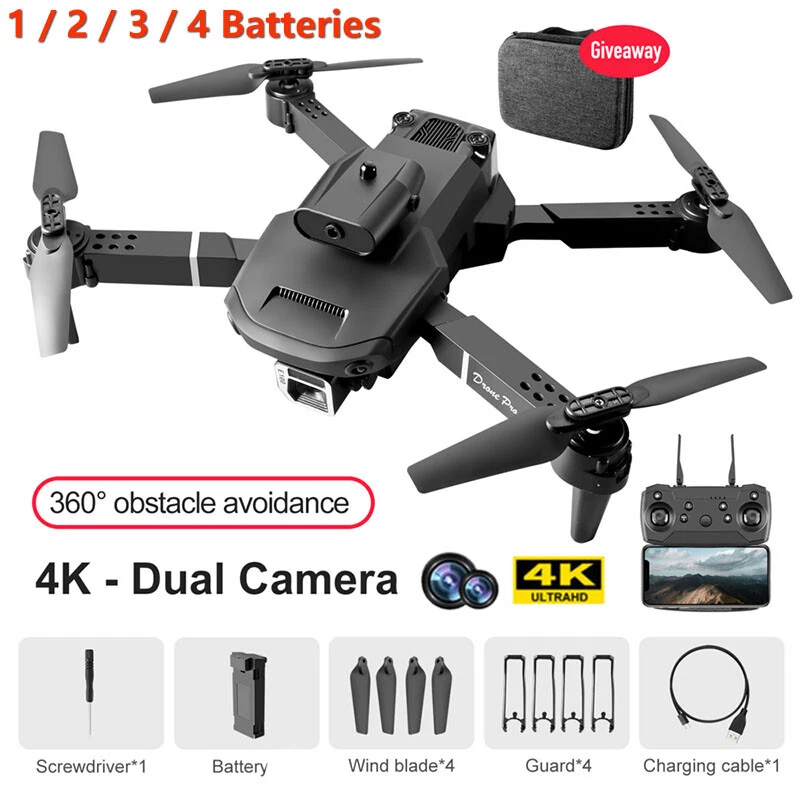 2023 Drone X Pro 4K HD Dual Camera Selfie WIFI FPV Foldable RC Quadcopter