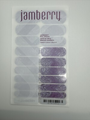 Jamberry Nail Wraps Dare To Shine Full Sheet (purple Sparkle graphic/matte)