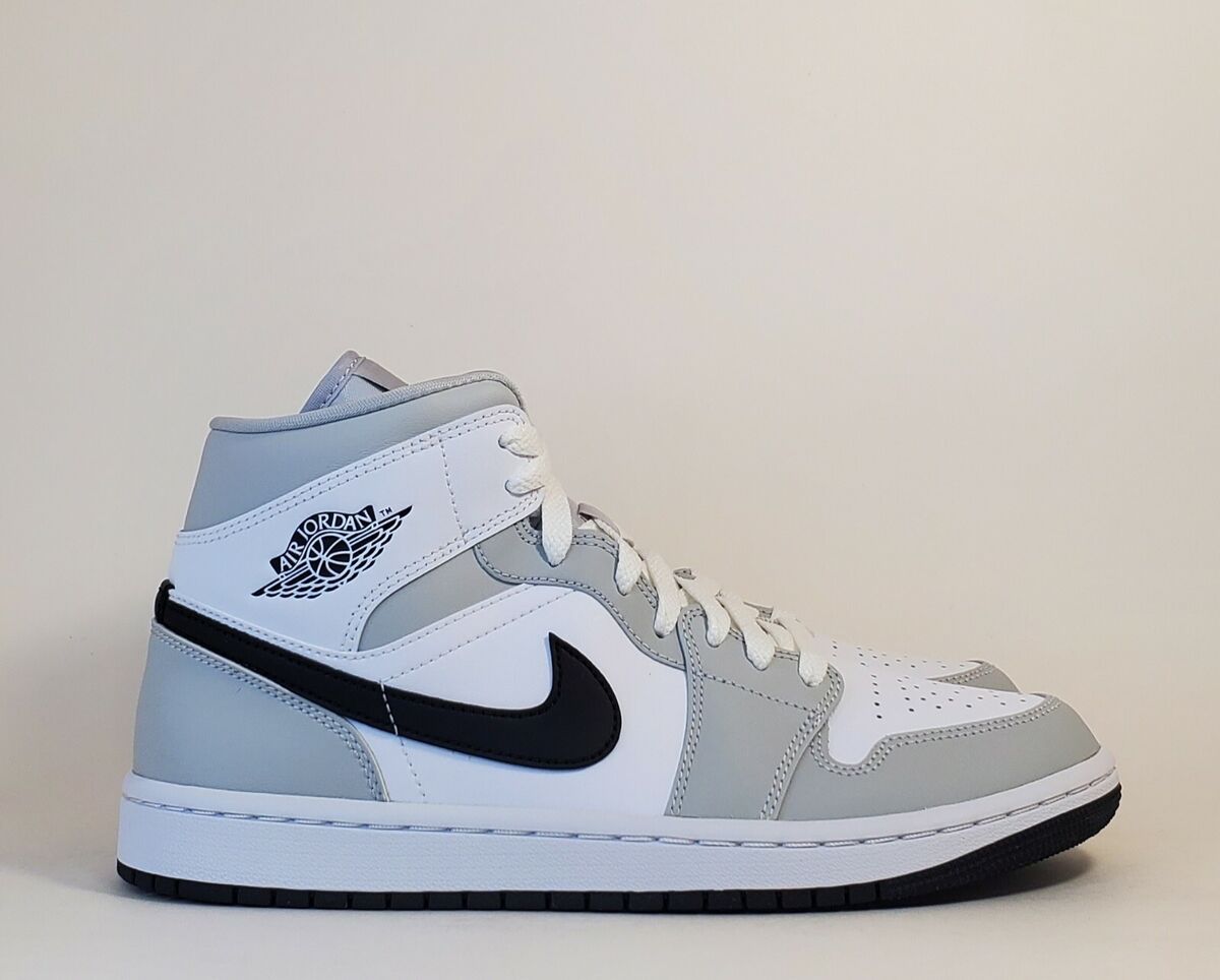Nike Air Jordan 1 Mid Grey Fog/Black-White BQ6472-015 Women's