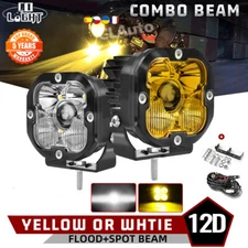 COLIGHT 3"inch Led Work Light Laser Ditch Pods Amber White Fog Driving Head Lamp