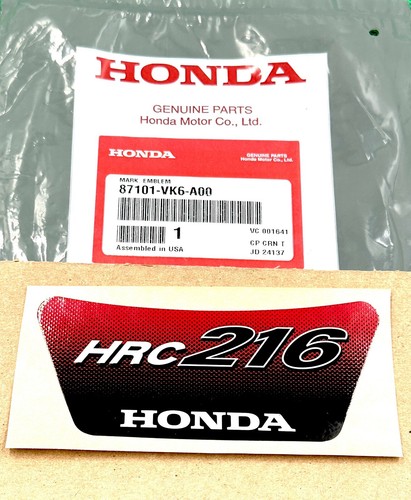 Genuine Honda MARK HRC216 EMBLEM DECAL LABEL 87101-VK6-A00 OEM NEW | eBay