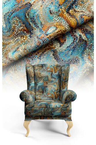 Tela de tapicería impresa digitalmente de lino adecuada para uso multipropósito - Imagen 1 de 6