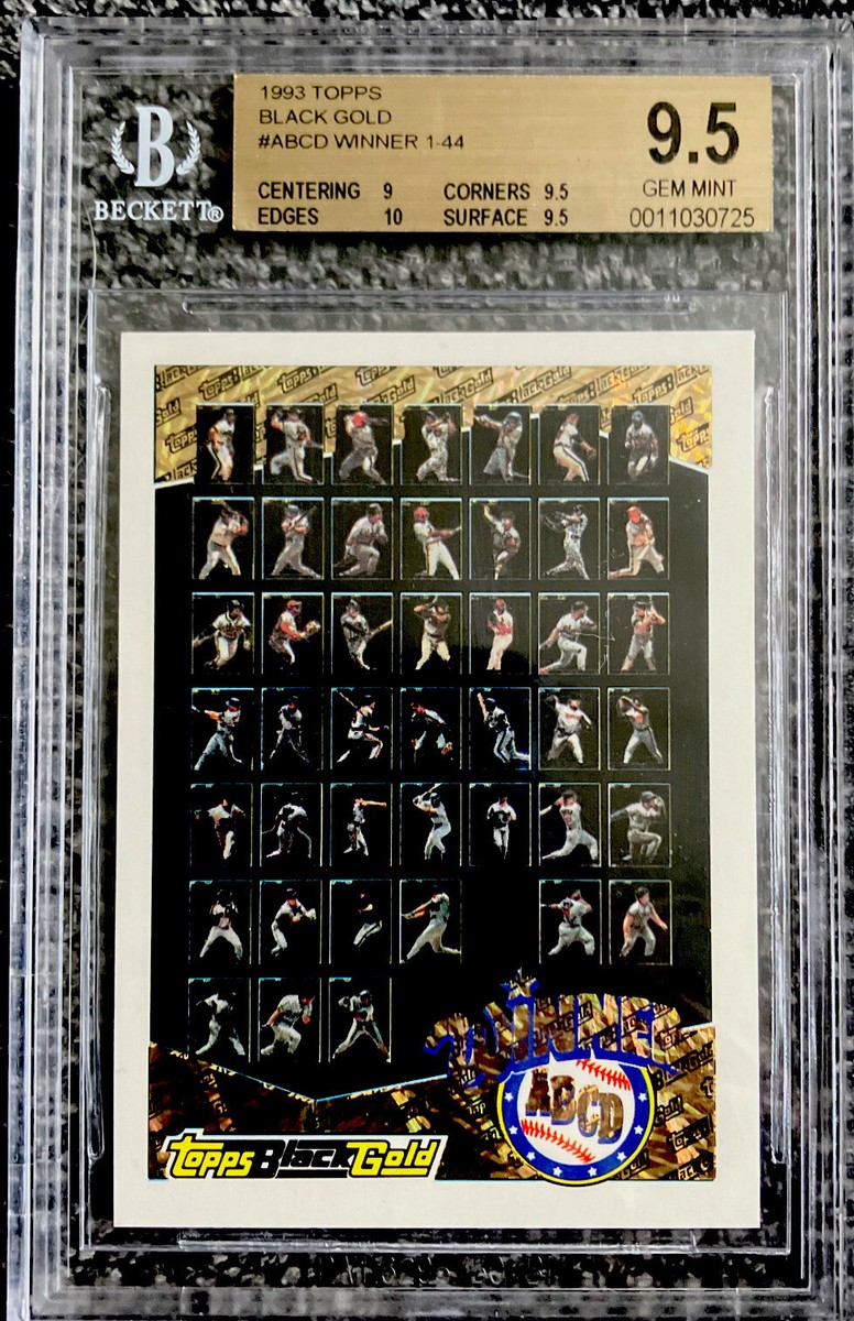 1993 Topps Black Gold ABCD UNREDEEMED EXCHANGE BGS 9.5 With