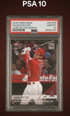 2018 Topps Now Shohei Ohtani RC #M-APR PSA 10 “GEM-MT” Angels MVP 