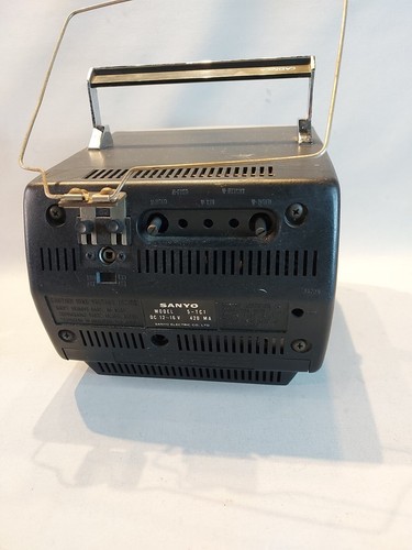 TV SANYO CADNICA Vintage PORTABLE 60´s, Television B+W Mini Solid State - Picture 8 of 11