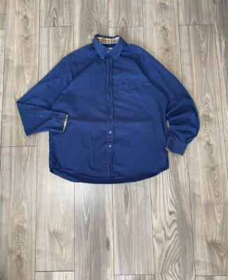 Vintage Burberry Check Element's Button's Shirt Men's Size XL