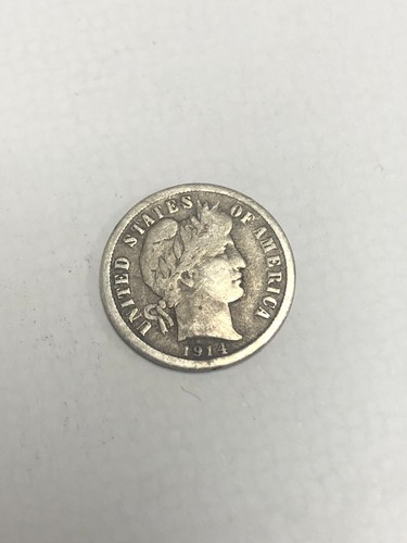 LOT OF FOUR BARBER SILVER DIMES - 1911, 1912, 1914 D, 1916 - Picture 6 of 9