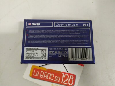 Cassette Audio - BASF 60 Chrome Extra II Vintage - NEUF - Made In germany