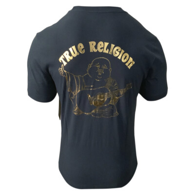 MSRP $59.99 NWT TRUE RELIGION MEN'S BLUE CREW NECK SHORT SLEEVE T-SHIRT SIZE M L