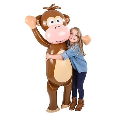Inflatable Monkey (4 Pack) 27 Inch Large Hanging Monkeys For Jungle Safari Birthday 1 thumbnail image