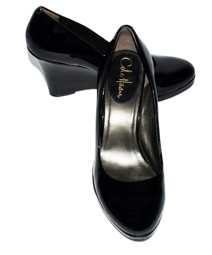 Cole Haan Black Patent Leather Slip On 