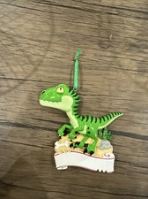 T Rex Dinosaur Green Personalized Christmas Ornament