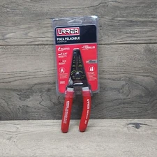 URREA 291P PLIER 10-20AWG STRIPPER ERGO Red Handle USA Made New 