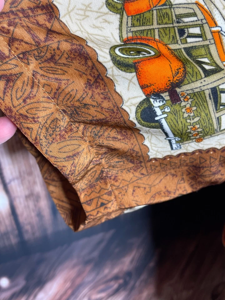 Camisa Hawaiana Roundy Bay De Colección Talla L Vagón Leñoso VW Bug Tabla de Surf Poliéster Foto 3 de 4