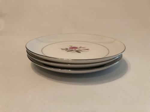 Cheltenham Piattini Tazza da Tè Rosa Floreale Bianco Mondi Finest China Set di 3 - Foto 4 di 5
