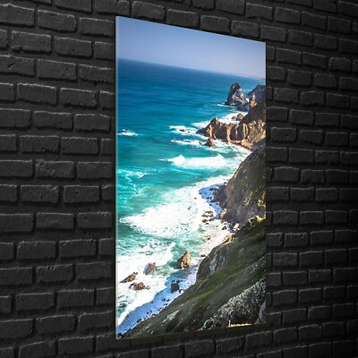 Glasbilder Küche XXL 70x140 Die Klippen Cabo da Roca Portugal Meer wellen