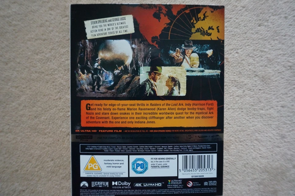 4K UHD BLU-RAY RAIDERS OF THE LOST ARK INDIANA JONES NEW SEALED UK STOCK - Image 2 of 2