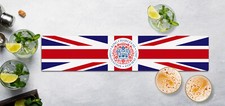 The Kings Coronation Bar Runner Mat -  Union Jack Flag Bar mat home bar mat