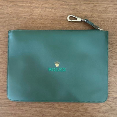 ROLEX Watch Novelty Green Mini Pouch Clutch bag (No Box) wz