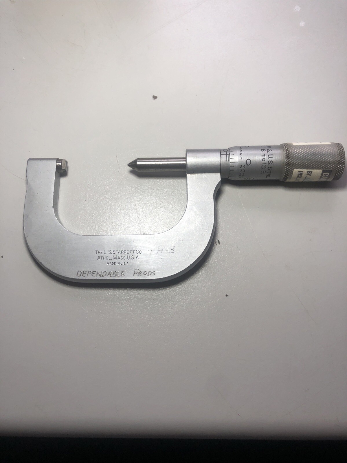 Starrett No 585 12” Screw Thread Micrometer 813 Pitch Blackbrooks