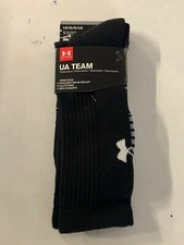 Under Armour Hockey Elite Men's Liner Socks! Ice Skates Sock Pair Black SR