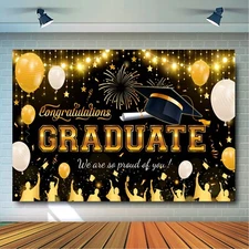 Graduation Party Supplies Congrats Grad Backdrop Graduation Cloth for Grad Party