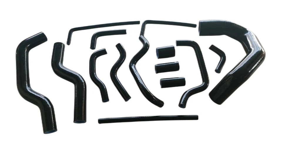 Подходит для Jaguar XJS V12 силиконовый радиатор и нагреватель шланг набор черный - Изображение 2 из 3