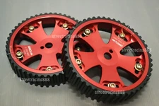 Red Cam Gear Pulley Kit 4G63 Lancer EVO VR4 Talon Eclipse 2 x Pcs (Pair)  