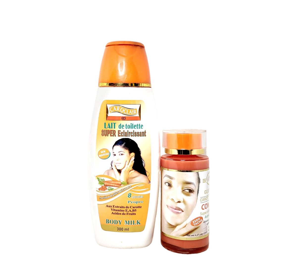 Soin éclaircissant Et Raffermissant Pour Le Corps Caroclair - Duo 8 Jours, 300 Ml, Neuf