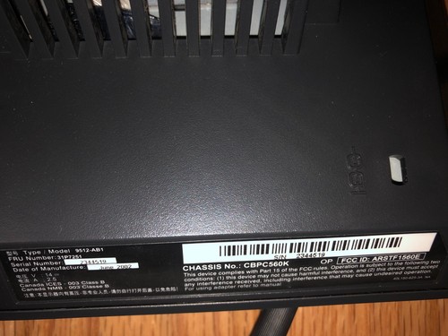 IBM 9512-AB1 14" TFT Monitor TFT Flat Panel Monitor, Black - Picture 4 of 5