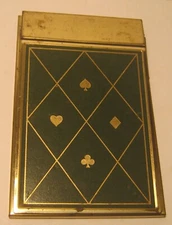 Mid Century PARK SHERMAN Brass w Leather Insert BRIDGE Score Pad Holder!!!