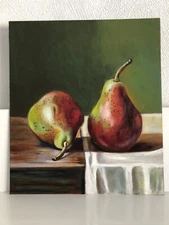 original oil painting, still life ,26х29см ,Gift ,Fine Art, Wall Art, Two Pears