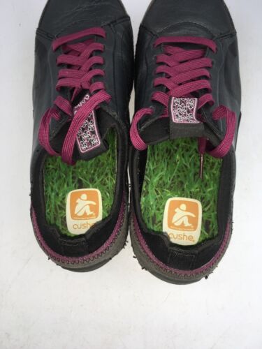 Scarpe da ginnastica Cushe Boutique Delux in pelle pizzo nero metallizzato scarpe da donna taglia 7 US - Foto 10 di 12