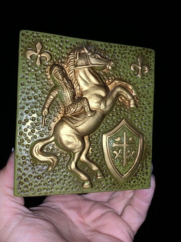 vintage KNIGHT IN SHINING ARMOR on HORSE British Solider NAPCO planter 💜sj7m2s - Picture 8 of 10