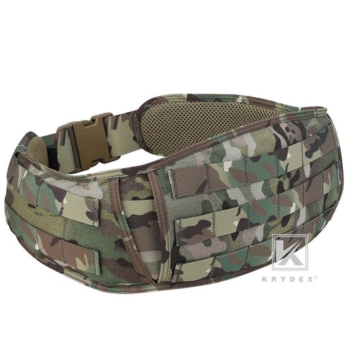 KRYDEX Padded Battle Belt Tactical Combat Belt MOLLE Breathable Quick Release - Picture 3 of 13
