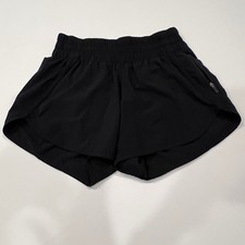 Lululemon Black Speed Up Running Shorts Women's Zip Pocket Athletic Gym