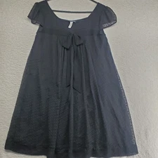 Vintage MSK Women's Babydoll Dress Size 8 Black Lolita Y2K Dollcore Goth Kawaii