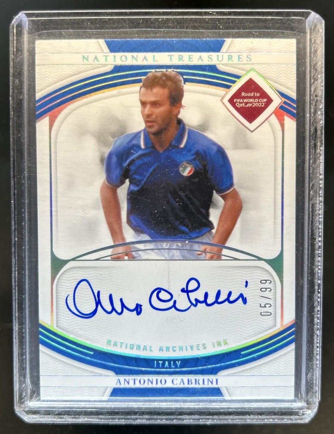 2022-23 National Treasures World Cup Antonio Cabrini Archives Ink Auto #/99