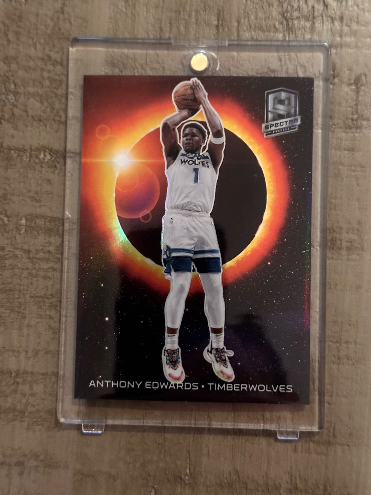 ANTHONY EDWARDS 2022-23 SPECTRA SOLAR ECLIPSE PRIZM CASE HIT SP Q2759