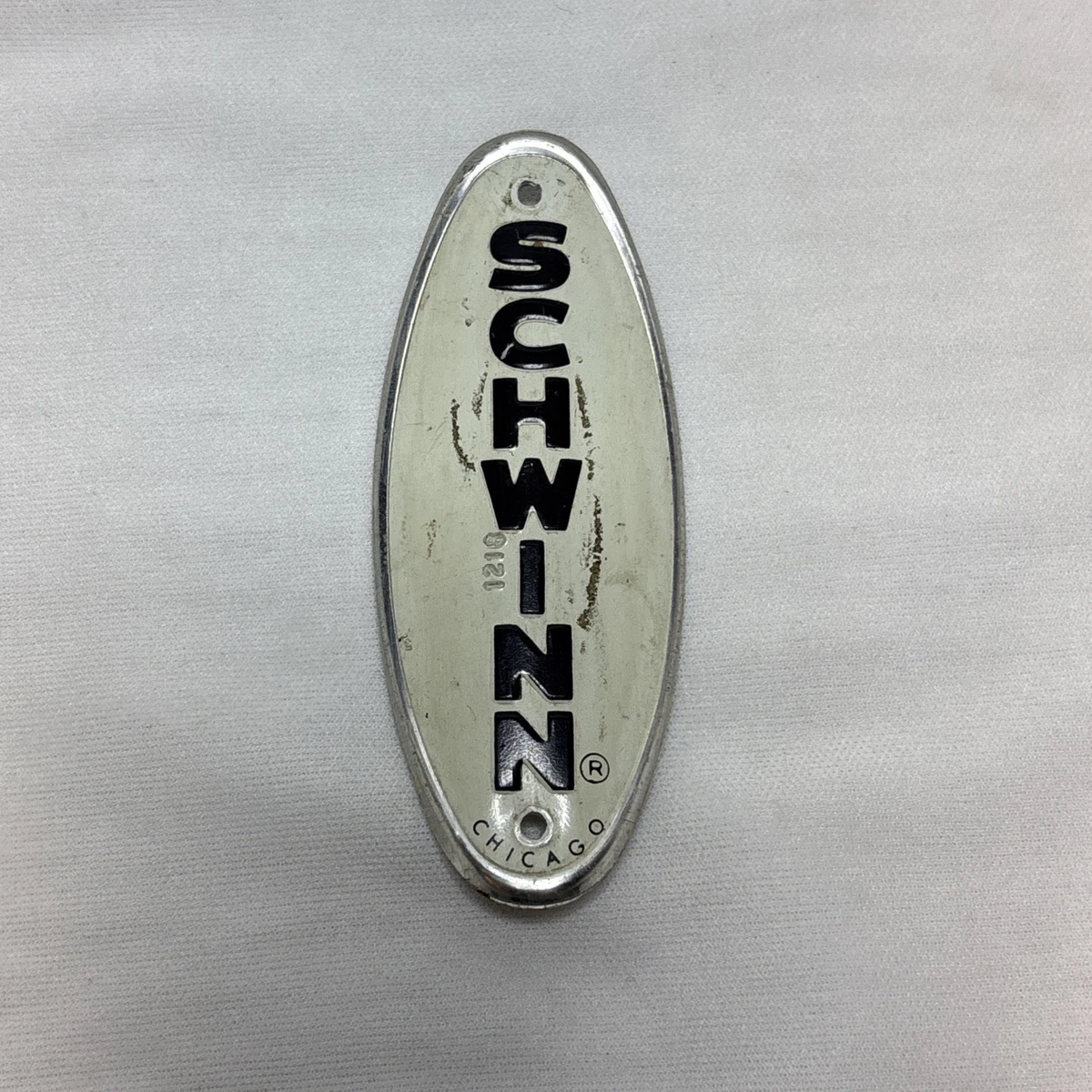 Badge De Tête De Vélo Schwinn Vintage - Emblème Argent - Pour Vélo Ancien