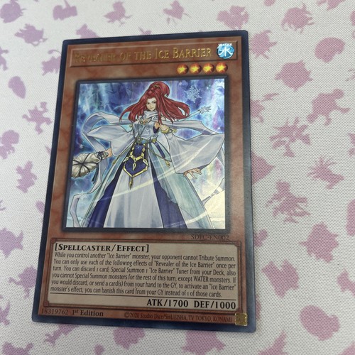 Yugioh Revealer Of The Ice Barrier Rare Sdfc-En002 1st Ed NM Card - Picture 2 of 3