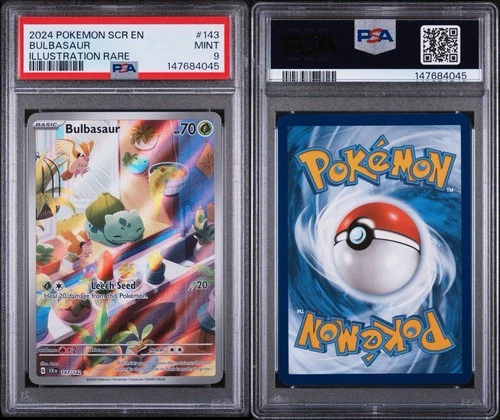 2024 POKEMON SCR EN-STELLAR CROWN ILLUSTRATION RARE #143 BULBASAUR PSA 9