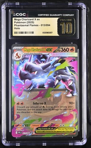 Mega Charizard X Ex Holo Phantasmal Flames 013/094 CGC 10