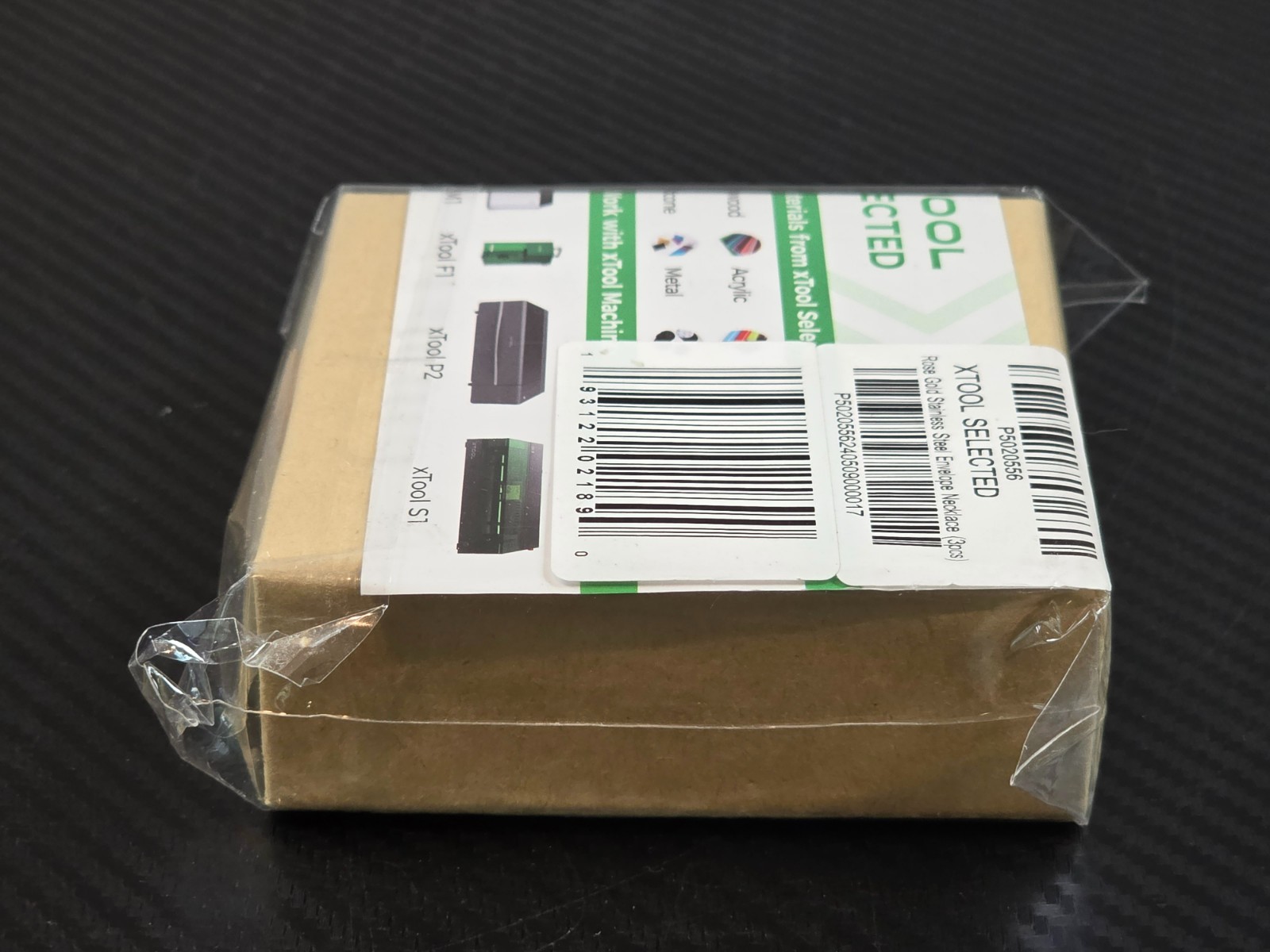 XTool Selected Rose Gold Stainless Steel Envelope Necklace (3 Pieces)