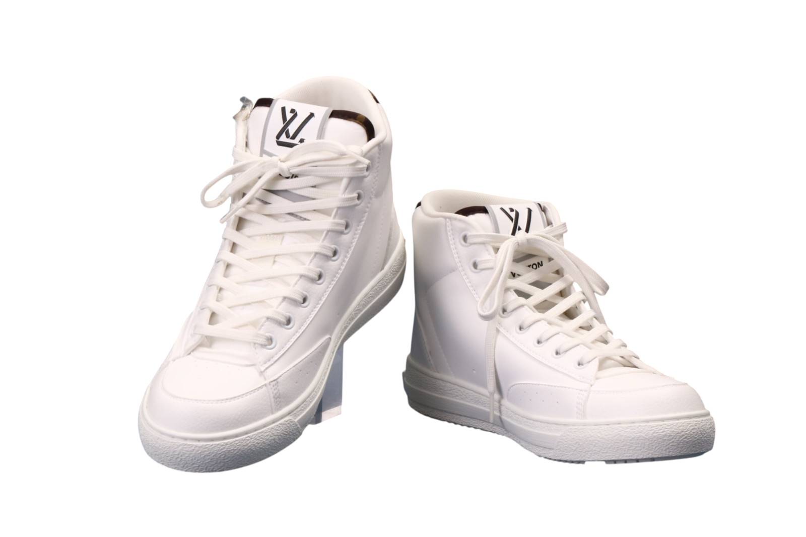 LOUIS VUITTON WOMEN'S CHARLIE SNEAKERS BOOTS 1AADRD WHITE US8.5 Authentic image 5
